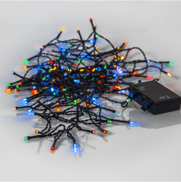 Ljusslinga Akku 10m Svart från Star Trading - Den &auml;r utrustad med en praktisk timerfunktion som lyser i 6 timmar och &auml;r sl&auml;ckt i 18 timmar f&ouml;r att spara batteri.