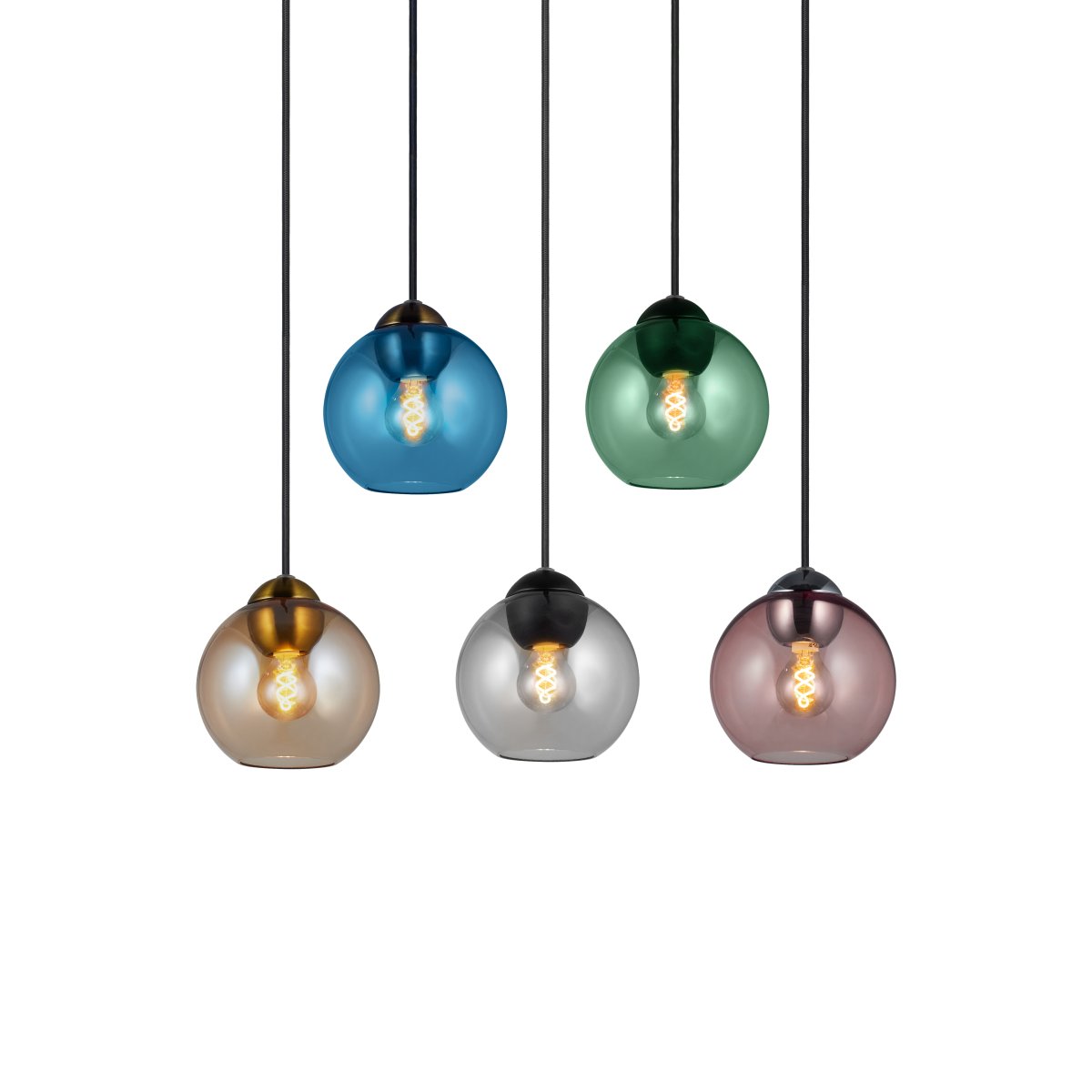 Bubbles Ø14 Rökfärgad taklampa från Halo Design - Det r&ouml;kf&auml;rgade glaset bidrar med en elegans och ger en fin ljusspridning i rummet n&auml;r den &auml;r t&auml;nd.
