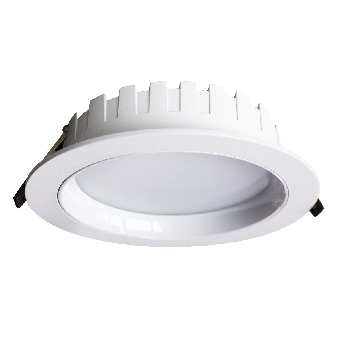 City Downlight 12/14/16W Vit från Designlight - St&auml;llbar effekt och ljustemperaturEffekten kan st&auml;llas i tre niv&aring;er &ndash; 12 W, 14 W eller 16 W &ndash; och ljustemperaturen v&auml;ljs mellan 3000 K (varmare, behagligt ljus) och 4000 K (neutralvit, n&aring;got klarare ljus).