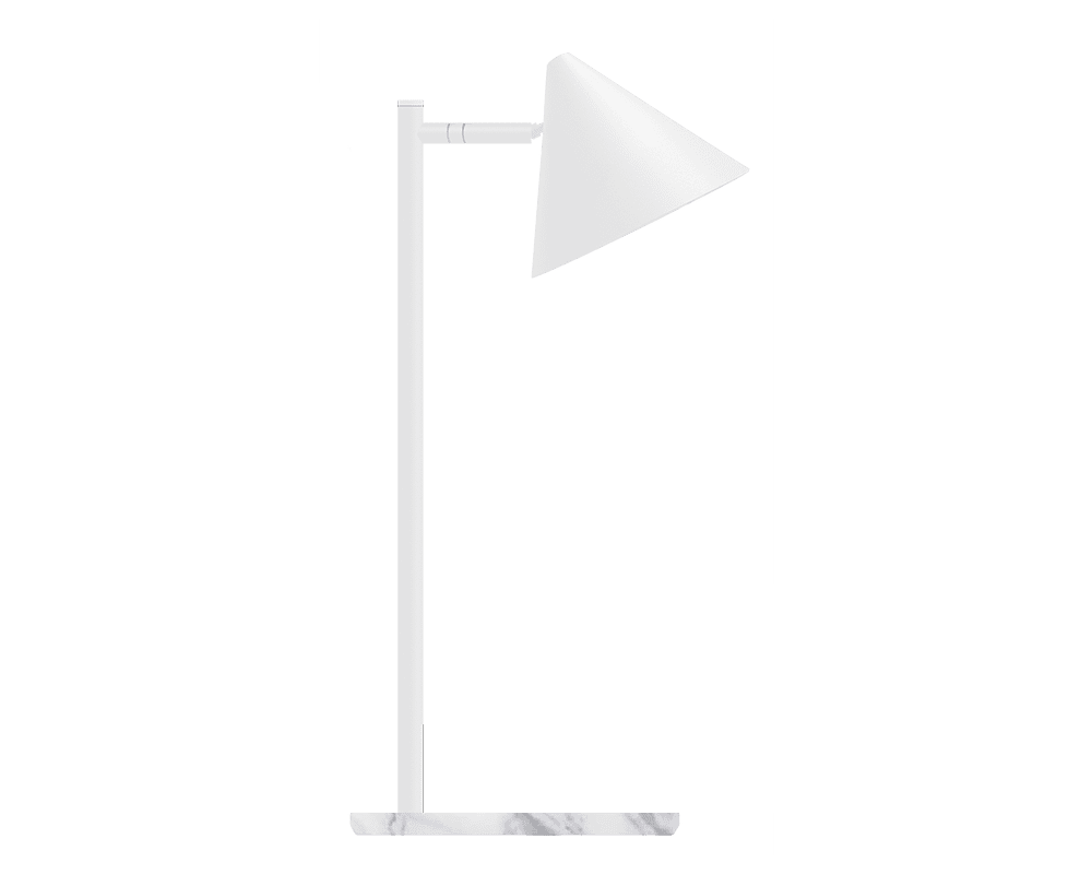Westal - Tratt Micro 57cm - Bordslampa - Vit/marmor