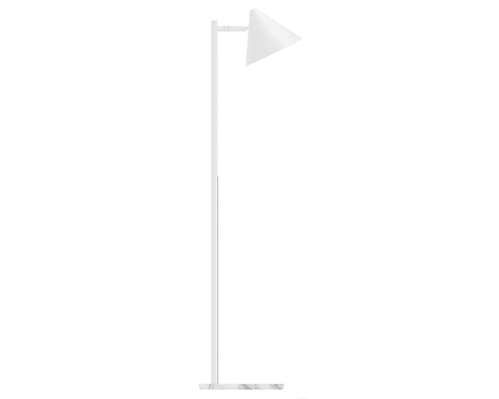 Westal - Tratt Micro - Golvlampa - Vit/marmor