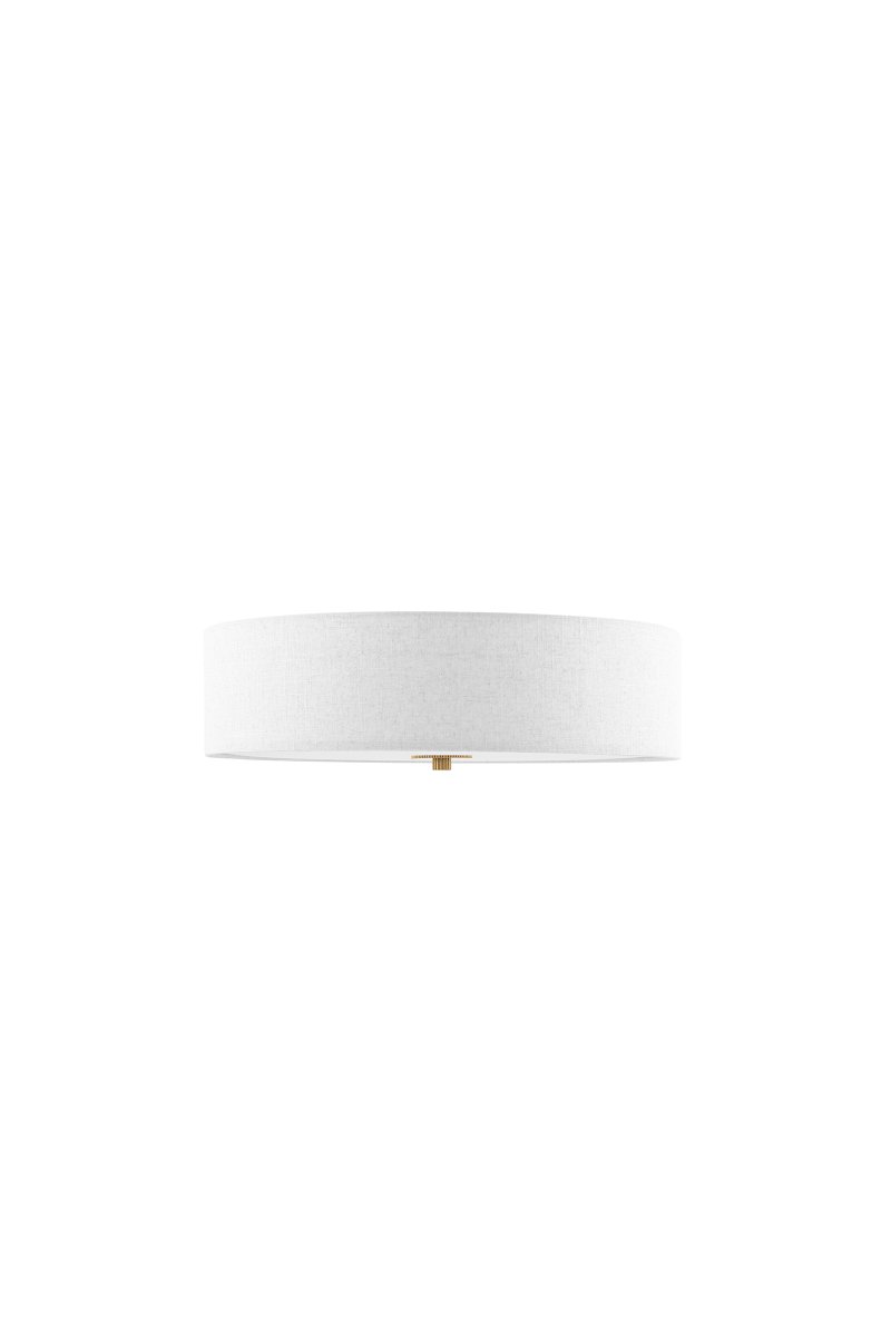 Noah Ø35 Vit plafond från Globen Lighting - Noah &auml;r en stilren och dekorativ plafond, handgjord i vitt linnetyg med en vacker, levande struktur.