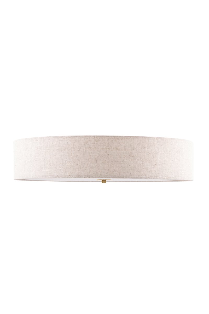 Noah Ø65 Beige plafond från Globen Lighting - Noah &auml;r tillverkad f&ouml;r hand i inf&auml;rgat linnetyg och blir en sober och dekorativ plafond i taket.