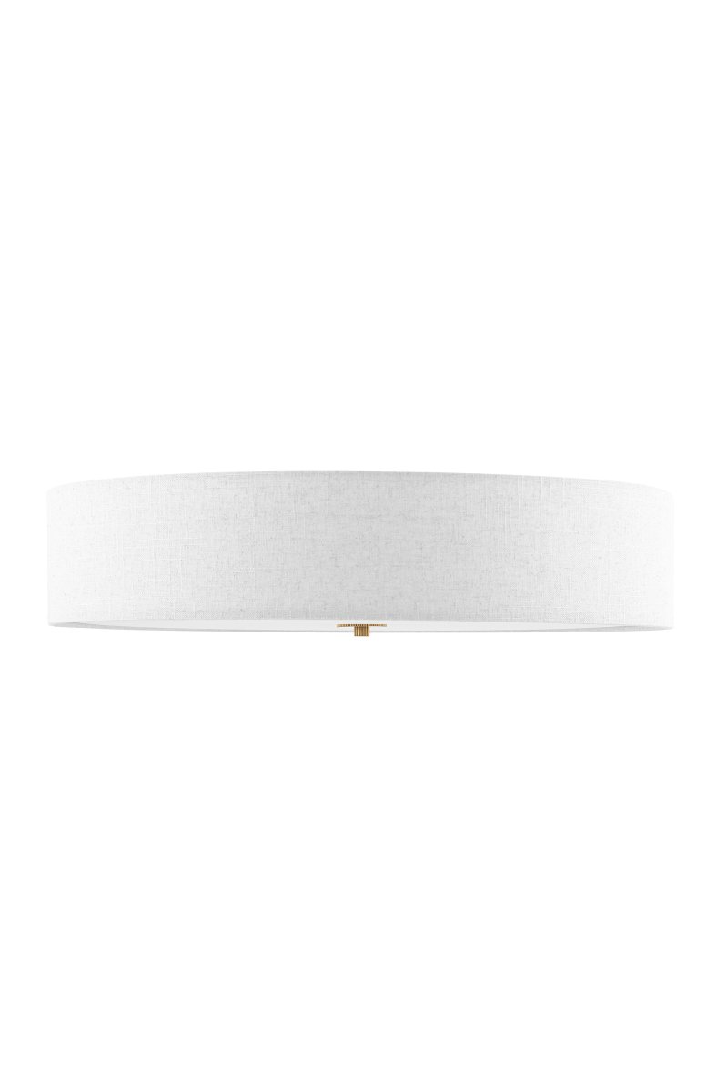 Noah Ø65 Vit plafond från Globen Lighting - Noah &auml;r en stilren och dekorativ plafond, handgjord i vitt linnetyg med en vacker, levande struktur.