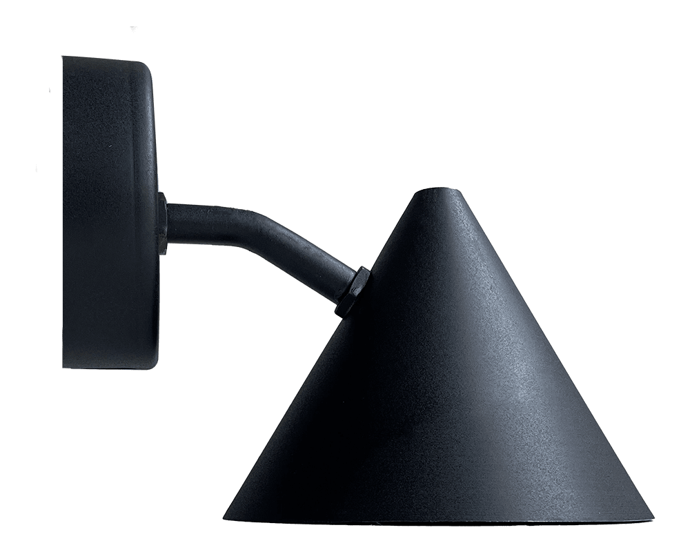 Tratt Micro LED Svart utelampa från Westal - Med utbytbar LED-enhet (600lm), smarta in- och utg&aring;ngar samt snabbkopplingsplint &auml;r installationen snabb och smidig.