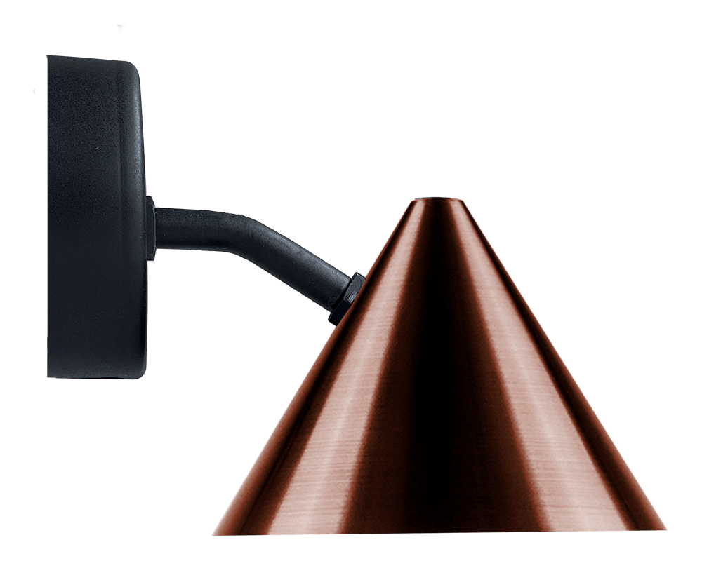 Tratt MIcro LED Mörkoxiderad koppar utelampa från Westal - Med utbytbar LED-enhet (600lm), smarta in- och utg&aring;ngar samt snabbkopplingsplint &auml;r installationen snabb och smidig.