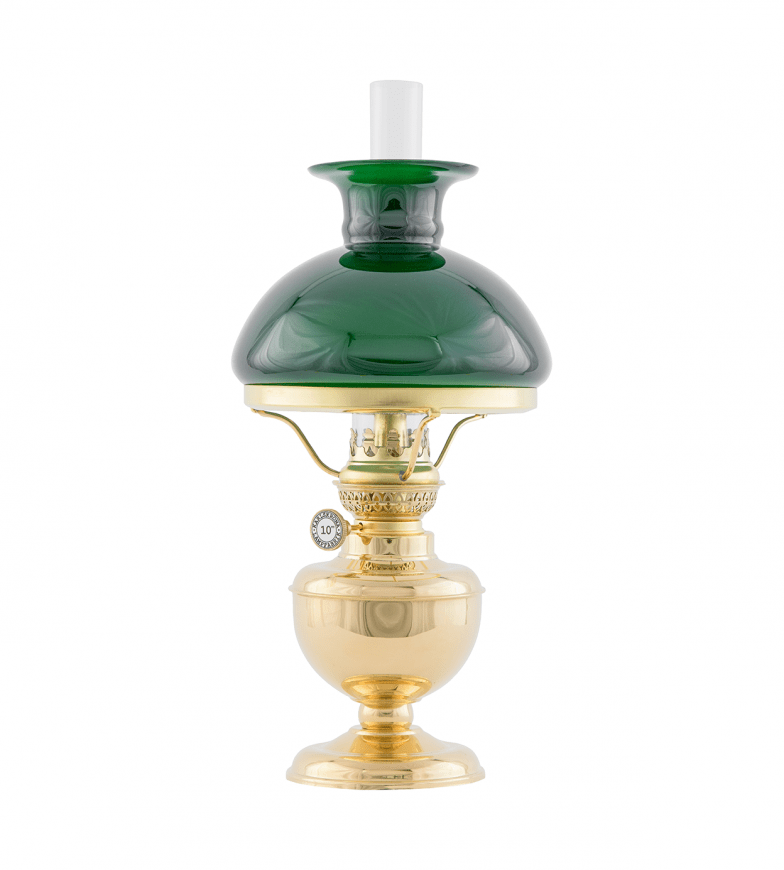 Aspö 155 Mässing från Karlskrona lampfabrik - En klassisk liten fotogenlampa med oljehus i m&auml;ssing, som passar s&auml;rskilt v&auml;l in i marina milj&ouml;er.