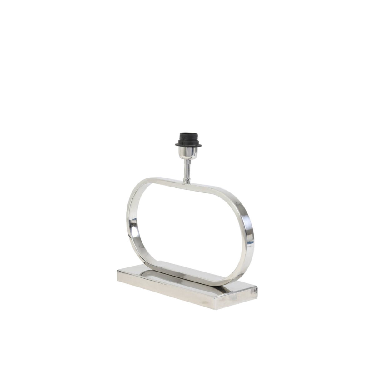 Jamiro 30cm Nickel från Light & Living - Den ovala formen i blank nickelfinish ger lampfoten ett elegant och luftigt uttryck, perfekt f&ouml;r dig som vill ha en diskret men &auml;nd&aring; i&ouml;gonfallande detalj i ditt hem.