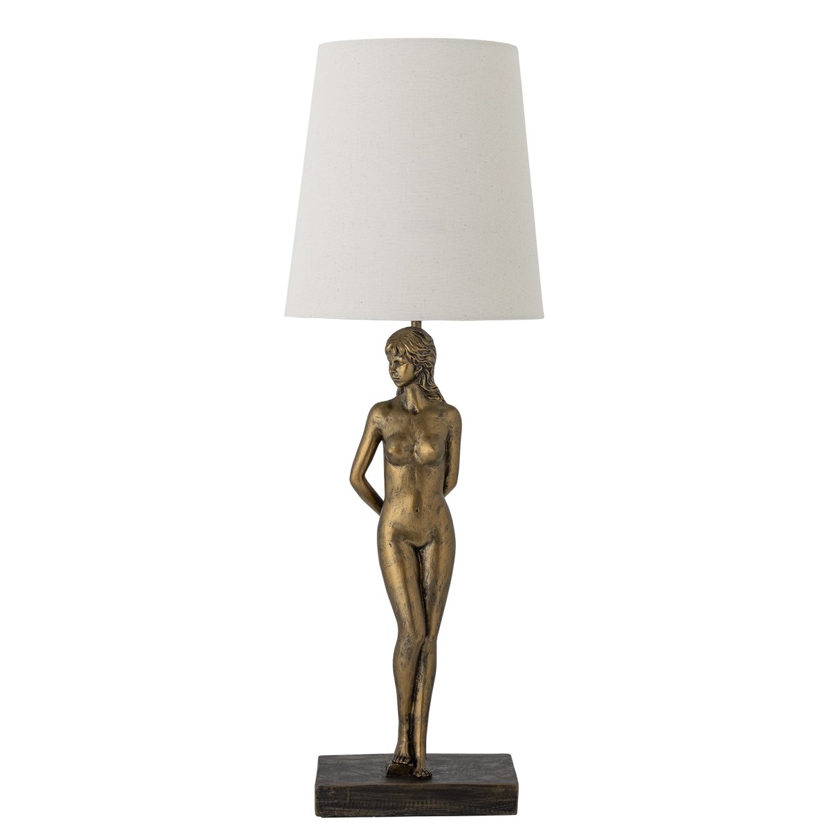 Fabiana 70cm Mässing bordslampa från Bloomingville - Det &auml;r just s&aring;dana detaljer som g&ouml;r ett hem personligt &ndash; och med Fabiana f&aring;r du b&aring;de funktionell belysning och ett dekorativt inslag som ger atmosf&auml;ren en avslappnad och glad ton.