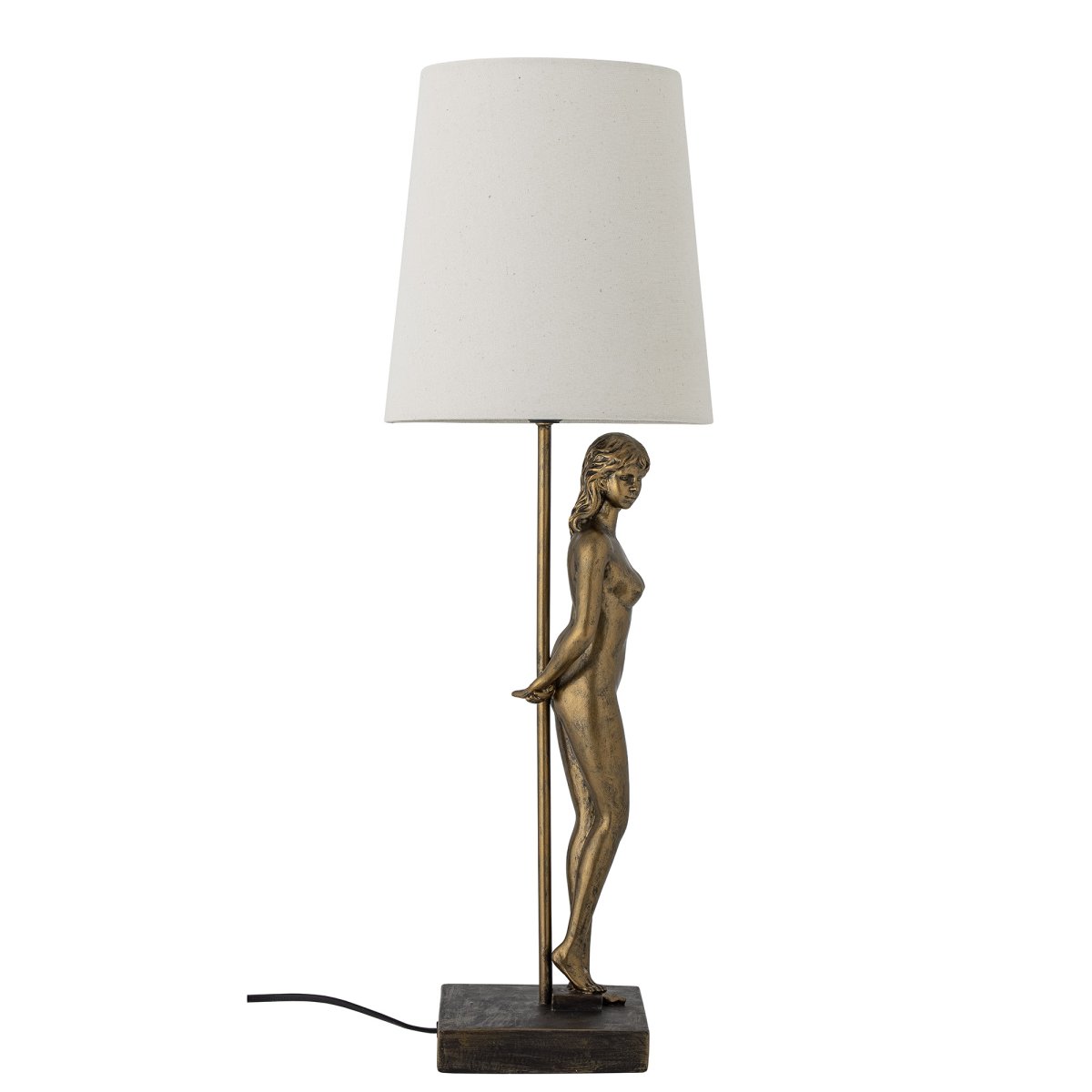 Fabiana 70cm Mässing bordslampa från Bloomingville - Det &auml;r just s&aring;dana detaljer som g&ouml;r ett hem personligt &ndash; och med Fabiana f&aring;r du b&aring;de funktionell belysning och ett dekorativt inslag som ger atmosf&auml;ren en avslappnad och glad ton.
