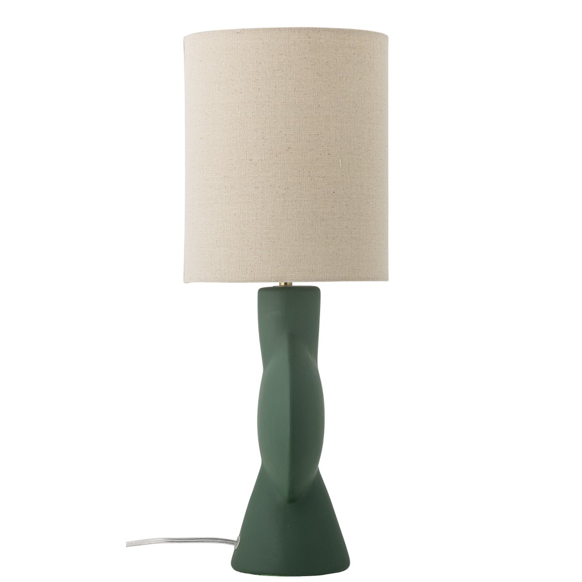 Sergio 55cm Grön bordslampa från Bloomingville - Lampan &auml;r glaserad med en finish som varierar fr&aring;n exemplar till exemplar &ndash; vissa f&aring;r en m&ouml;rkare ton och mer textur, vilket g&ouml;r varje lampa unik i sitt uttryck.