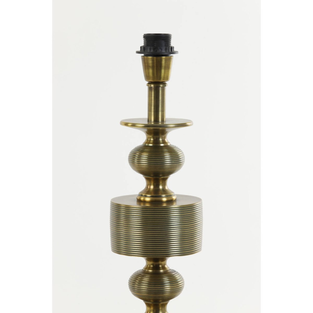 Gody 63cm Brons från Light & Living - Tillverkad i metall med en vacker antik bronsfinish, har denna lampfot en unik staplad form med r&auml;fflade detaljer som ger den en sofistikerad och lyxig look.