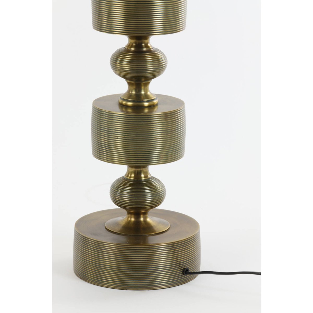 Gody 63cm Brons från Light & Living - Tillverkad i metall med en vacker antik bronsfinish, har denna lampfot en unik staplad form med r&auml;fflade detaljer som ger den en sofistikerad och lyxig look.