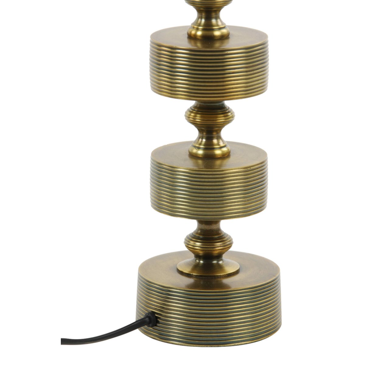 Gody 43cm Brons från Light & Living - Tillverkad i metall med en vacker antik bronsfinish, har denna lampfot en unik staplad form med r&auml;fflade detaljer som ger den en sofistikerad och lyxig look.