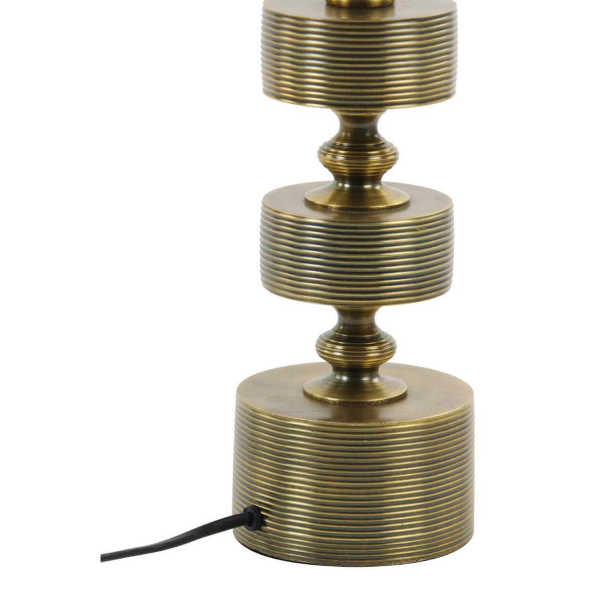 Gody 53cm Brons från Light & Living - Tillverkad i metall med en vacker antik bronsfinish, har denna lampfot en unik staplad form med r&auml;fflade detaljer som ger den en sofistikerad och lyxig look.