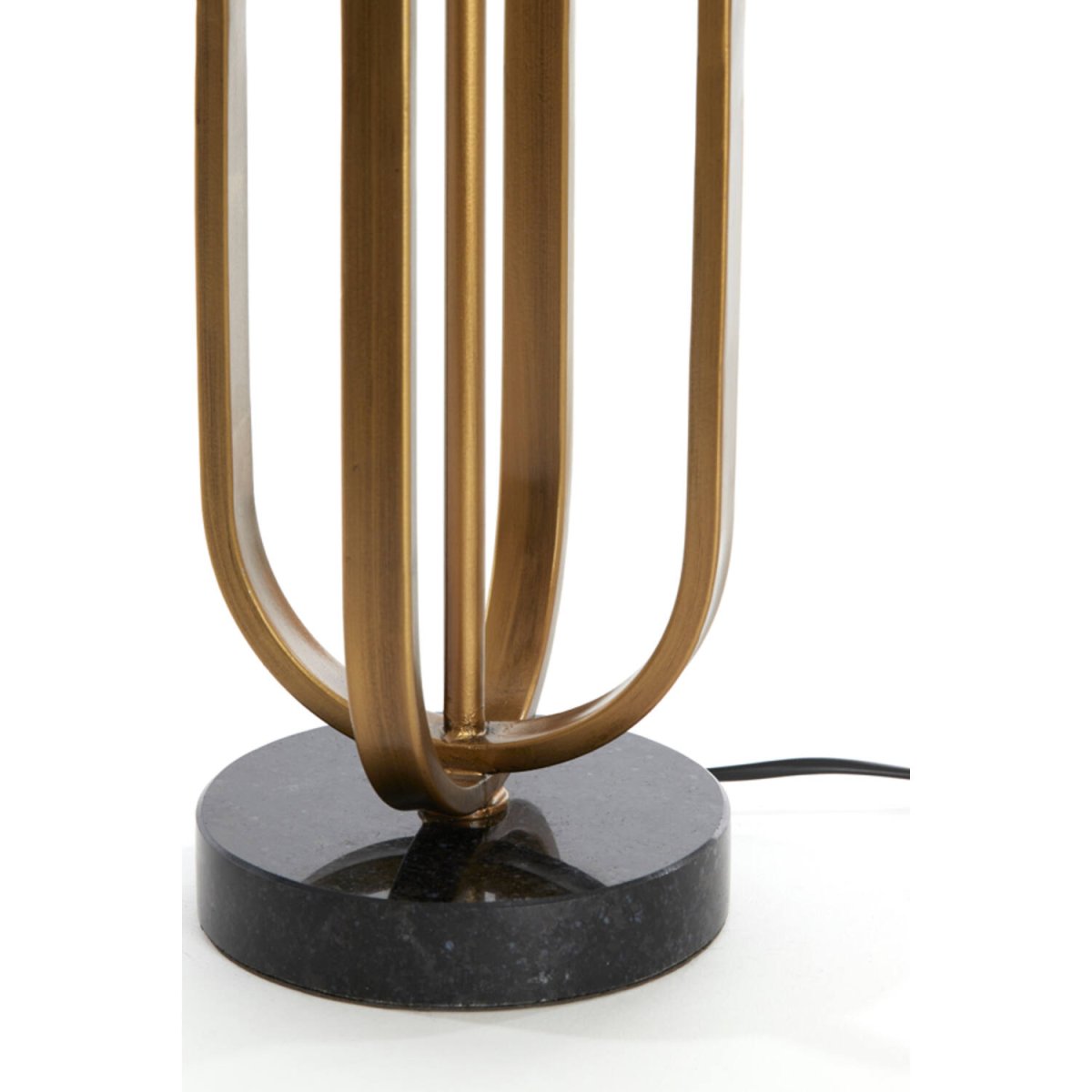 Aster 55cm Brons från Light & Living - Tillverkad i metall med en stilfull antik bronsfinish och vilande p&aring; en svart stenfot med marmorerad imitation, ger denna lampfot en lyxig och modern k&auml;nsla.