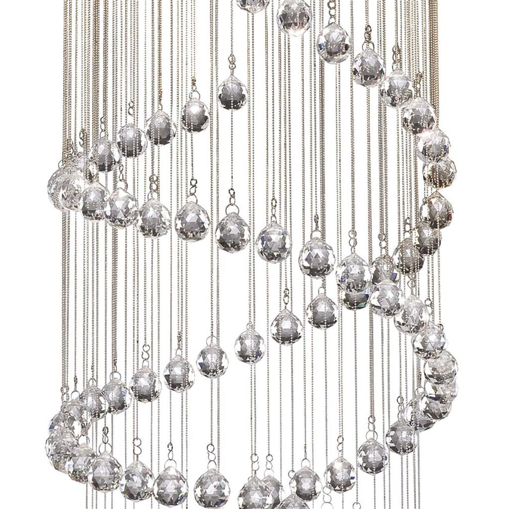 Hallway Ø40 Krom taklampa från Searchlight - De gnistrande prismorna reflekterar ljuset vackert och ger ett levande och lyxigt ljusspel i rummet, perfekt f&ouml;r dig som vill skapa ett riktigt blickf&aring;ng.