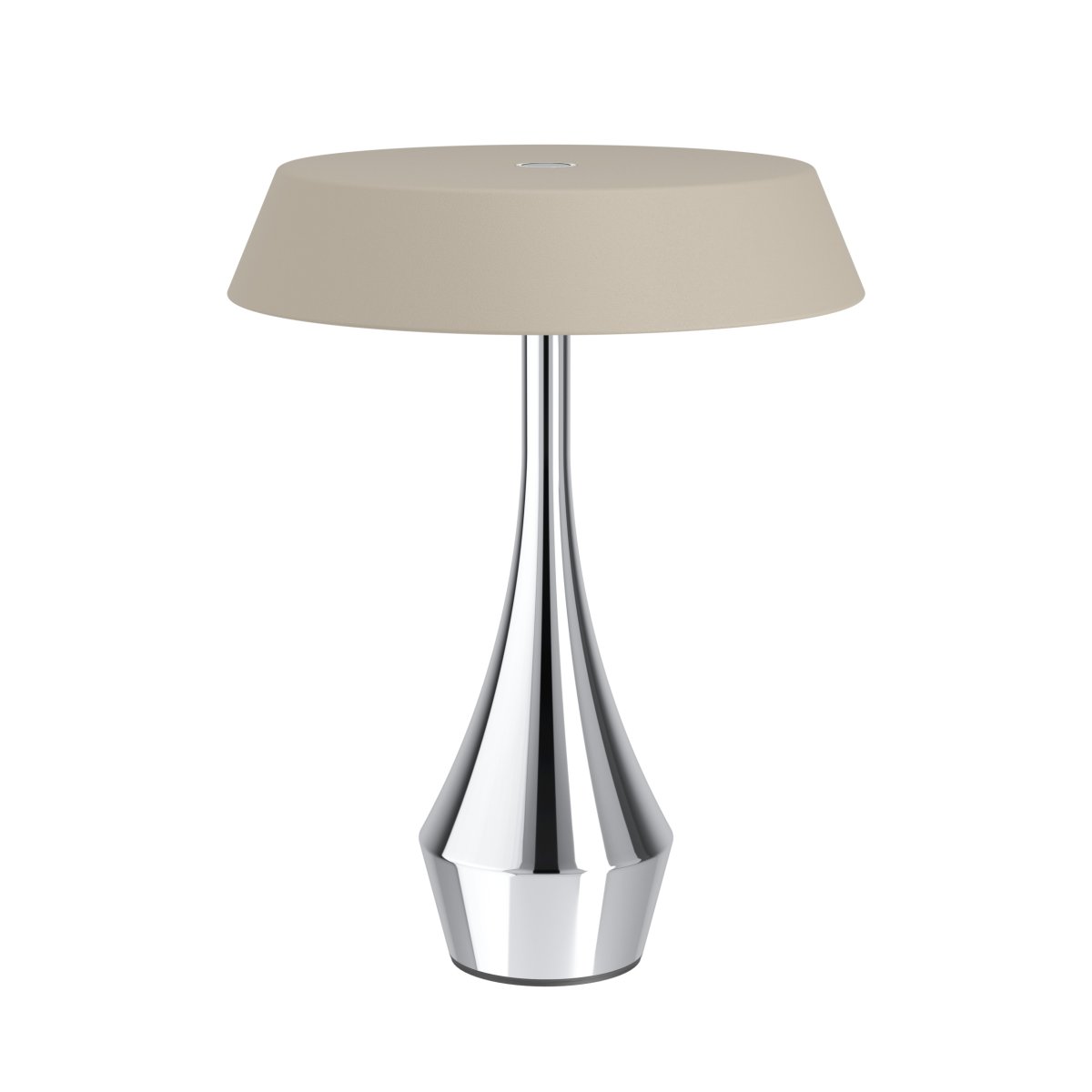 Turcio 20cm Krom portabel från Eglo - Turcio &auml;r en portabel lampa i metall med blank kromad fot och sandf&auml;rgad, strukturerad sk&auml;rm.