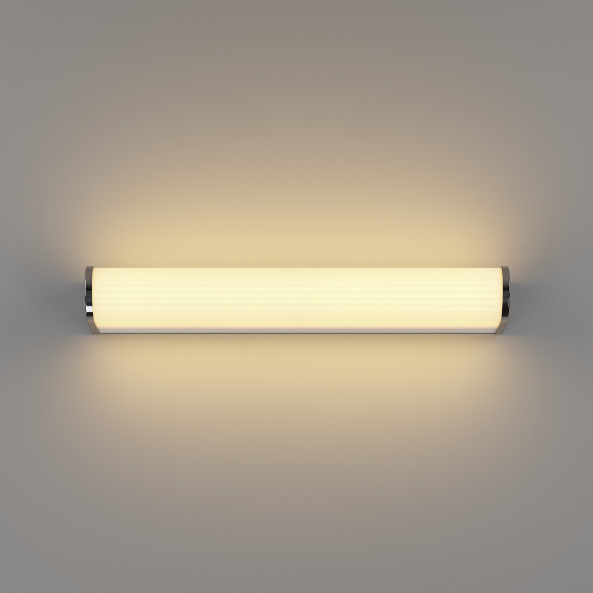Patrovaro 35cm Vit badrumslampa från Eglo - Lampan har integrerad LED med ett ljusfl&ouml;de p&aring; 1000 lumen och f&auml;rgtemperaturen kan justeras i tre steg fr&aring;n vitt till kallvitt ljus.