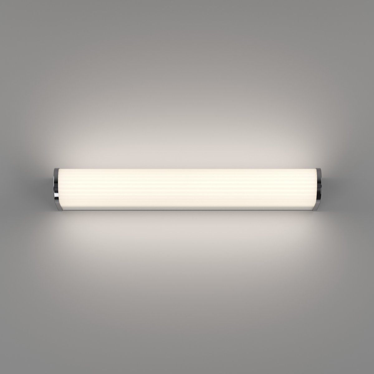 Patrovaro 35cm Vit badrumslampa från Eglo - Lampan har integrerad LED med ett ljusfl&ouml;de p&aring; 1000 lumen och f&auml;rgtemperaturen kan justeras i tre steg fr&aring;n vitt till kallvitt ljus.