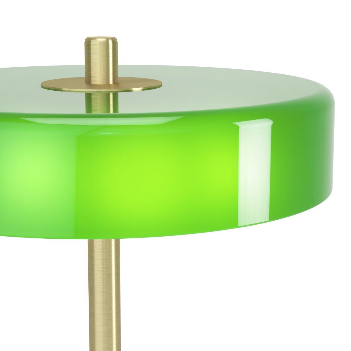 Salve 33cm Mässing bordslampa från Eglo - Salve bordslampa har en lampfot i metall med m&auml;ssingfinish och en rund kupa i gr&ouml;nt glas som ger lampan ett mjukt och behagligt uttryck.