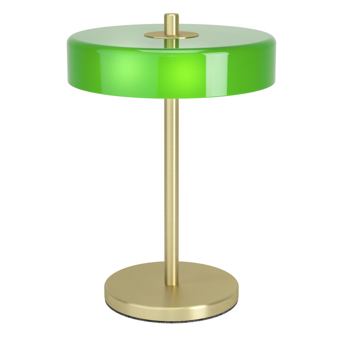 Salve 33cm Mässing bordslampa från Eglo - Salve bordslampa har en lampfot i metall med m&auml;ssingfinish och en rund kupa i gr&ouml;nt glas som ger lampan ett mjukt och behagligt uttryck.