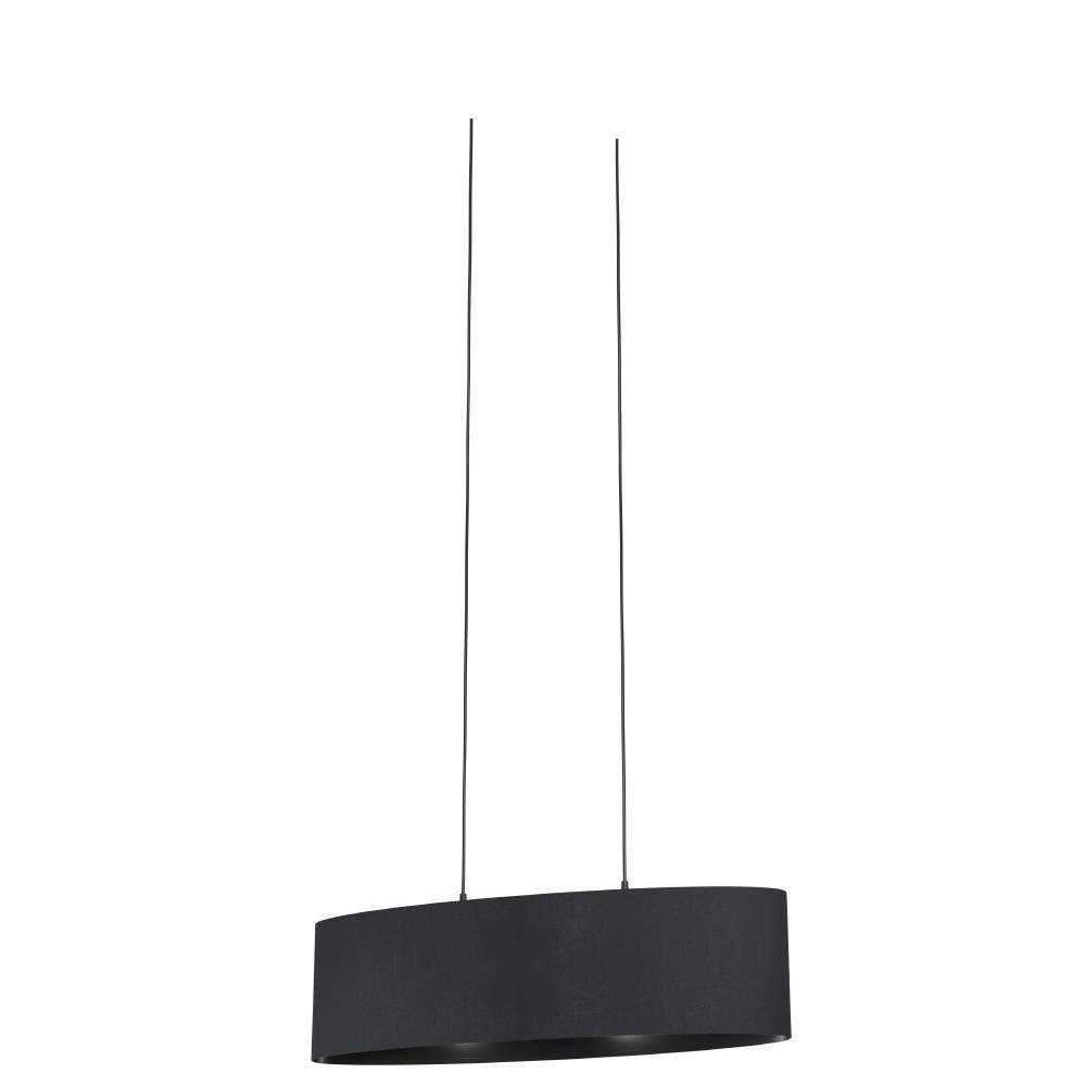 Maserlo 78cm Svart taklampa från Eglo - Upph&auml;ngningen med tunna kablar ger lampan en sv&auml;vande k&auml;nsla och en elegant siluett i rummet.