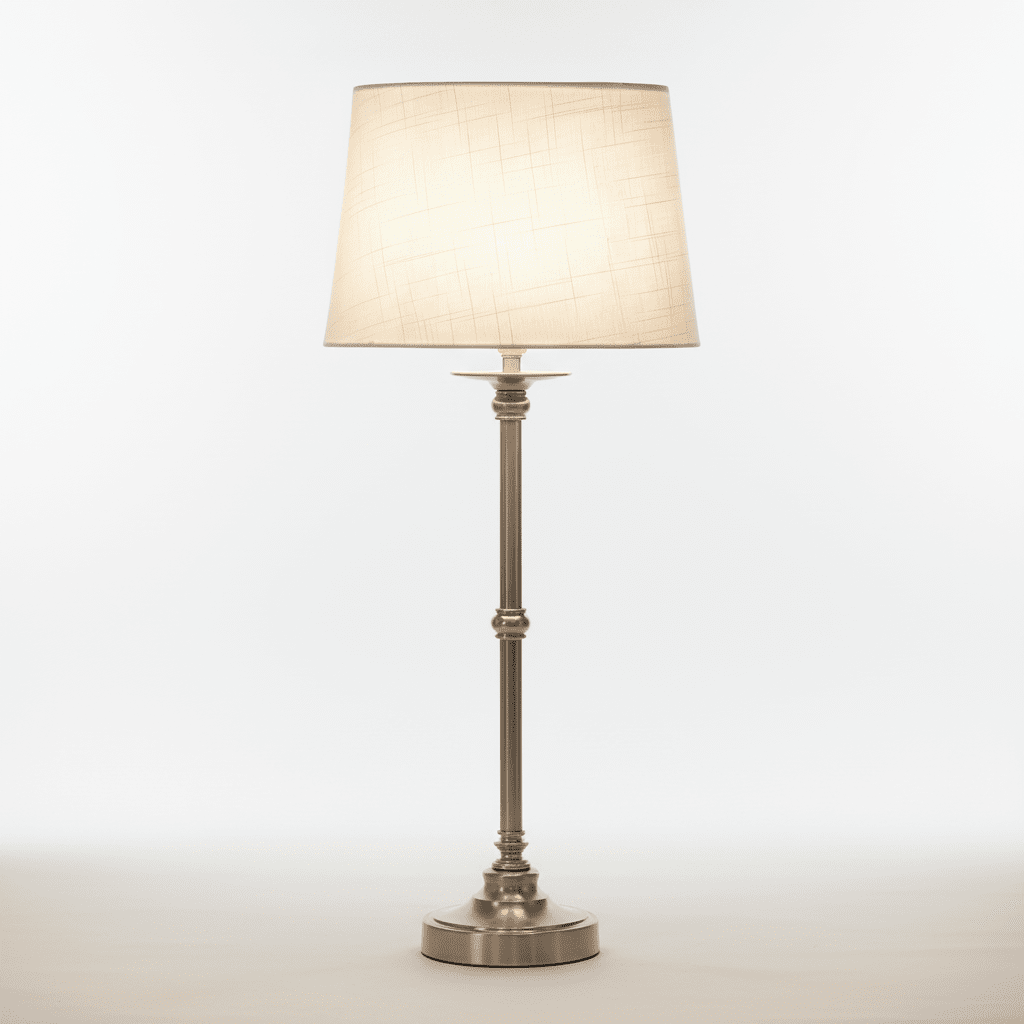 Axel 60cm Antikmässing bordslampa från Lampan - Axel blir ett stilfullt inslag p&aring; exempelvis ett sidobord, en byr&aring; eller i ett f&ouml;nster och passar in i m&aring;nga olika inredningsstilar.