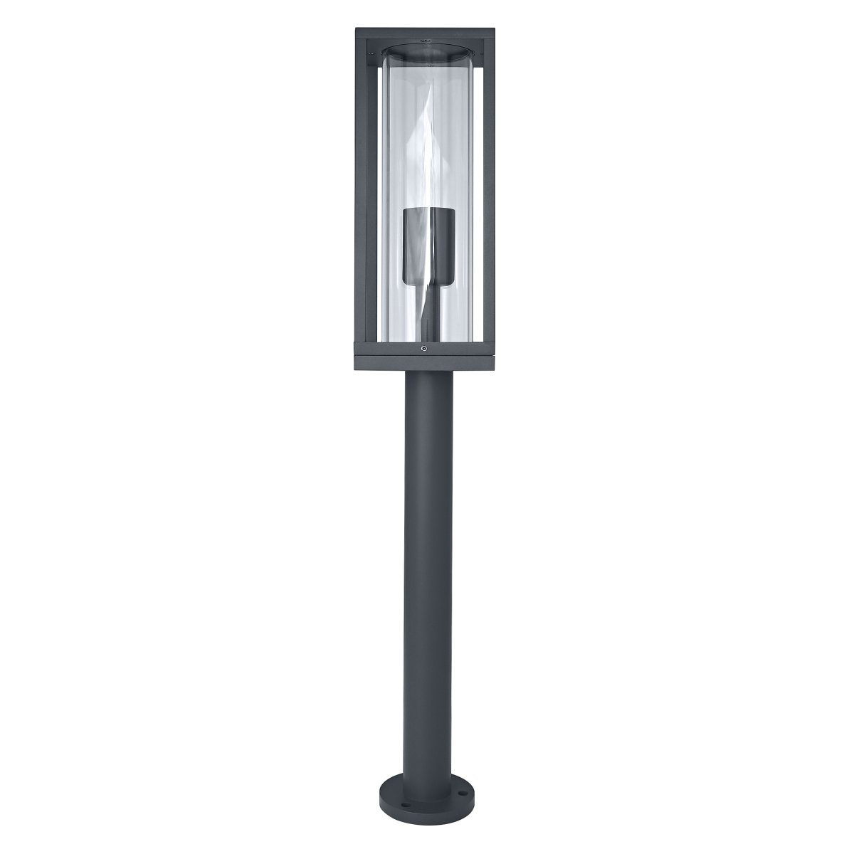 Frame 60cm Mörkgrå pollare från Ledvance - Tillverkad av aluminium och glas, ger den ett klart och funktionellt ljus samtidigt som den &auml;r skyddad mot v&auml;der och fukt med IP44-klassning.