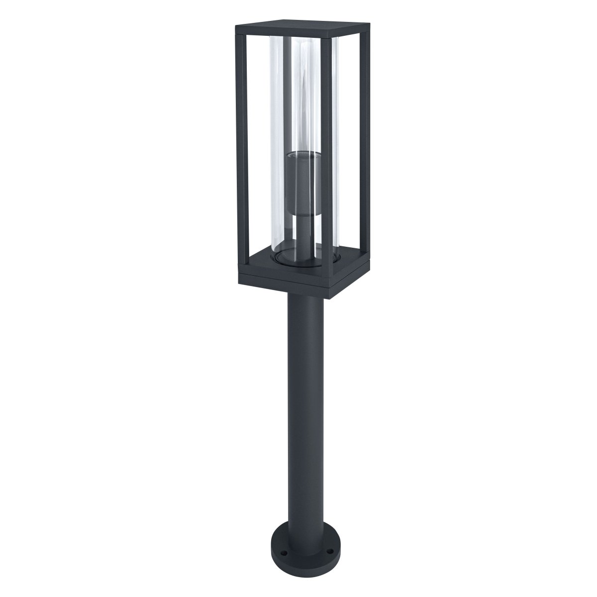 Frame 60cm Mörkgrå pollare från Ledvance - Tillverkad av aluminium och glas, ger den ett klart och funktionellt ljus samtidigt som den &auml;r skyddad mot v&auml;der och fukt med IP44-klassning.