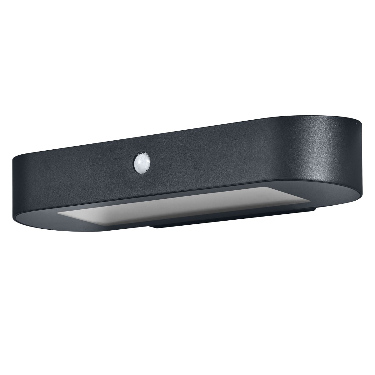 Oval Sensor 3000K Mörkgrå solcellslampa från Osram - Tillverkad av rostfritt st&aring;l och med IP44-klassning, &auml;r den b&aring;de v&auml;derbest&auml;ndig och robust.