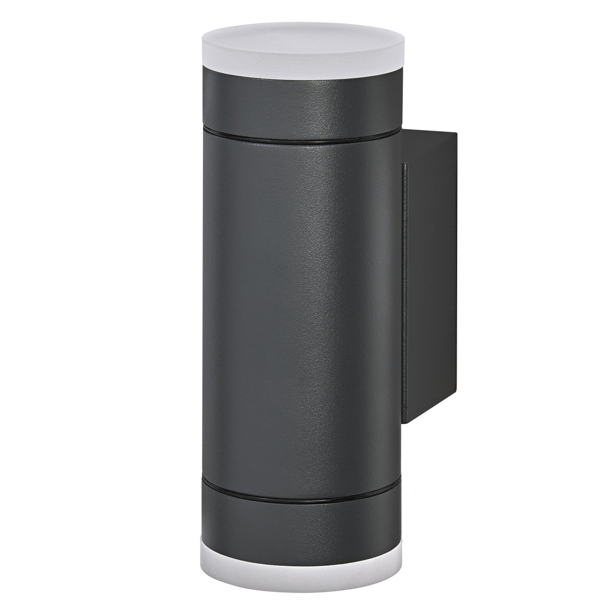 Ive Mörkgrå utelampa från Osram - Ive &auml;r en modern och robust fasadlampa som ger ett stilrent ljus b&aring;de upp&aring;t och ned&aring;t.