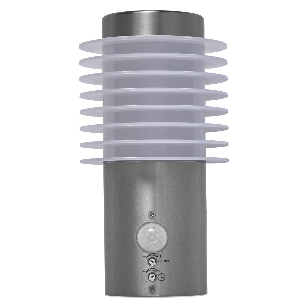 Rondo Sensor Stål utelampa från Ledvance - Med sin stilrena design och effektiva funktionalitet &auml;r denna armatur det perfekta valet f&ouml;r att b&aring;de belysa och s&auml;kerst&auml;lla ditt utomhusomr&aring;de.