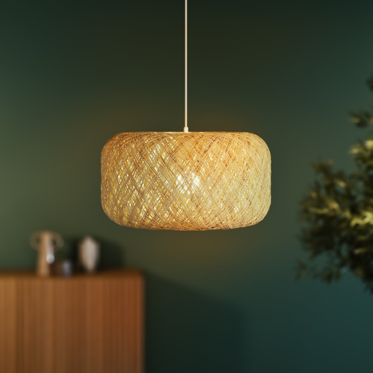Paper Bale Ø40 Natur taklampa från Ledvance - Paper Bale &auml;r en vacker lampa med bohemisk design.