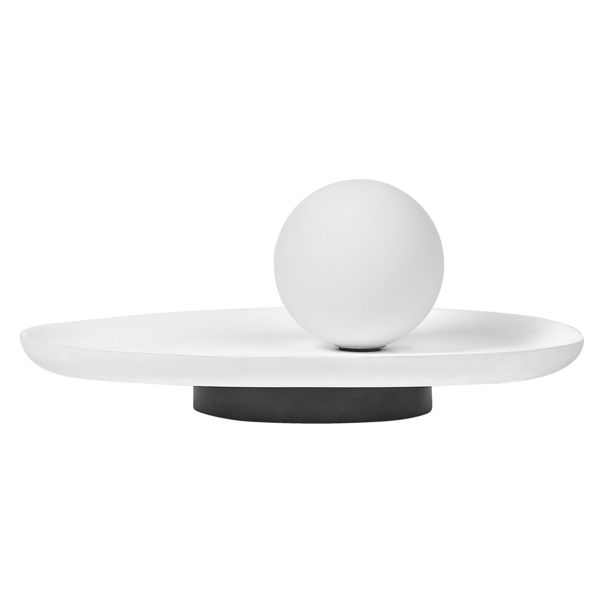Plaster Nest 14cm Vit bordslampa från Osram - Glaskupan i opal som omfamnar ljusk&auml;llan skapar ett fint och bl&auml;ndfritt ljus i rummet.