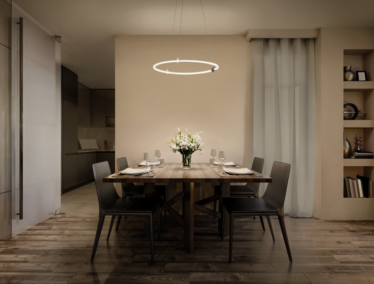 Aura Ø50 Svart taklampa från Osram - Lampan &auml;r 3-stegs dimbar med din vanliga v&auml;ggstr&ouml;mbrytare s&aring; du kan justera ljusstyrkan efter behov.