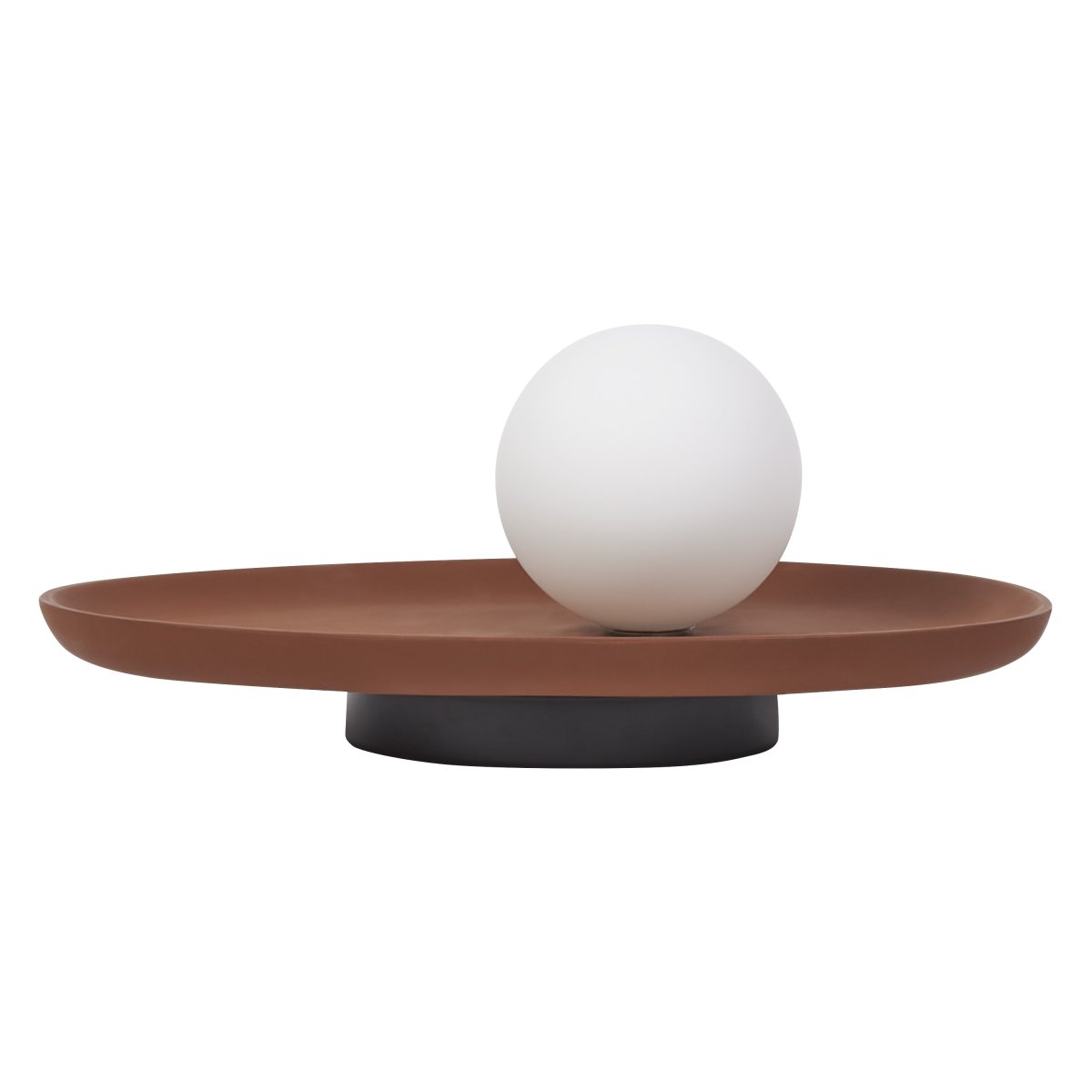 Clay Nest 14cm Brun bordslampa från Ledvance - Glaskupan i opal som omfamnar ljusk&auml;llan skapar ett fint och bl&auml;ndfritt ljus i rummet.