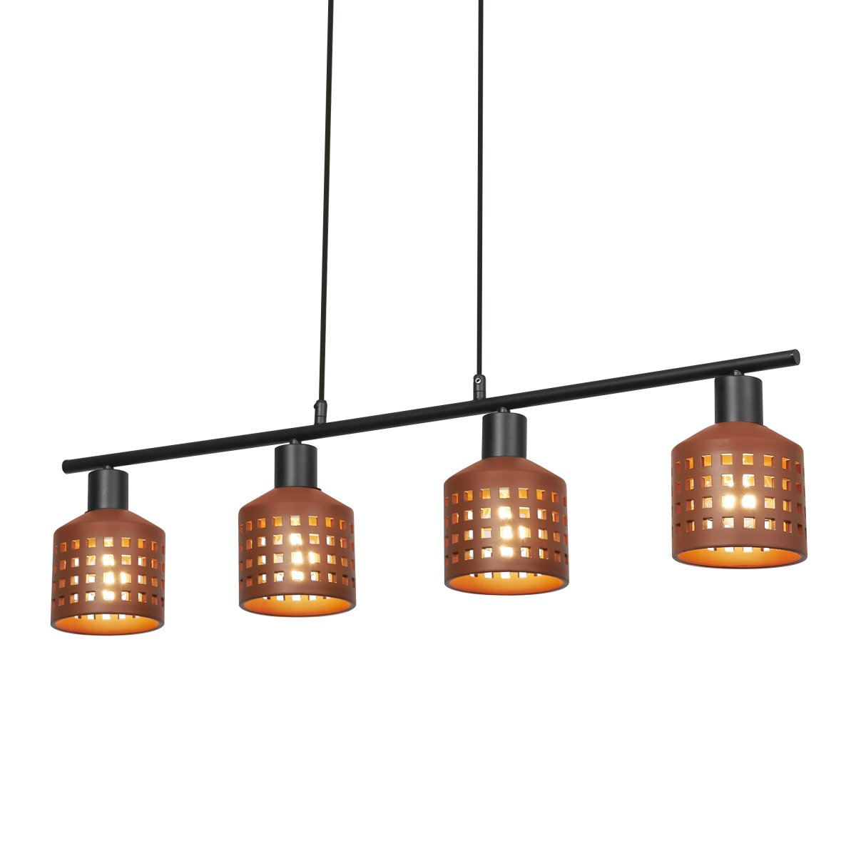 Clay Windows 90cm Brun taklampa från Ledvance - Clay Windows har en rustik design med sina sk&auml;rmar gjord av lera i en r&ouml;dbrun f&auml;rg.