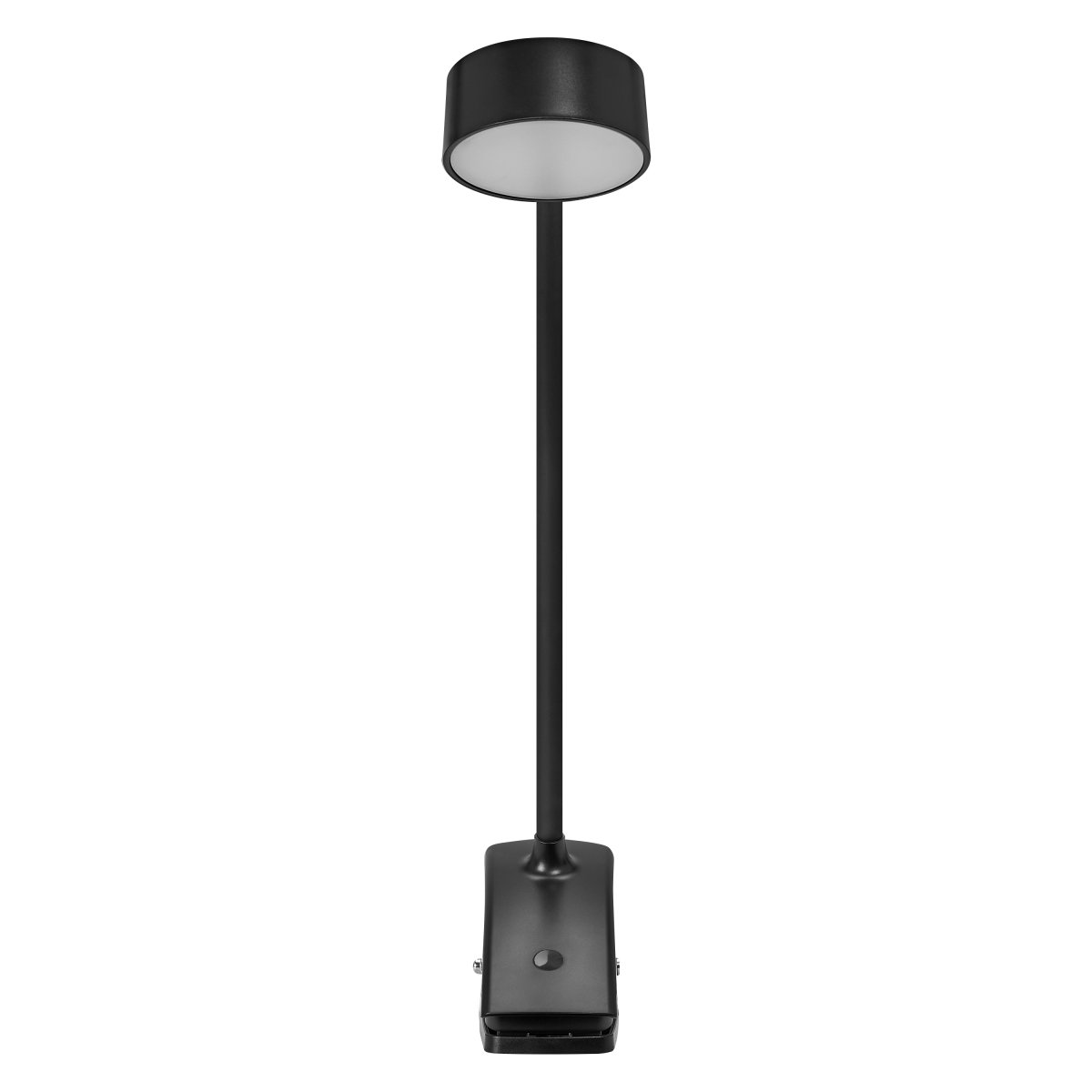 Office Cylinder Clip Svart klämlampa från Ledvance - Levereras med 1m USB sladd som du kan koppla till en transformator, laptop eller dator f&ouml;r att lampan ska f&aring; el.