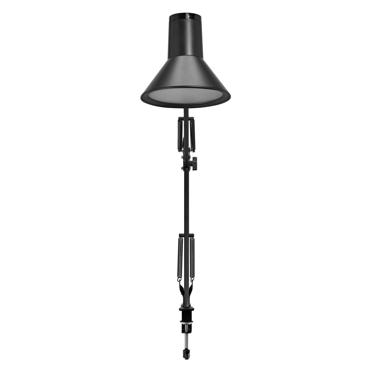 Office Retro Svart klämlampa från Ledvance - Lampan ger ett varmvitt och starkt ljus p&aring; 900lm och 3000K, perfekt som arbets- och l&auml;slampa.