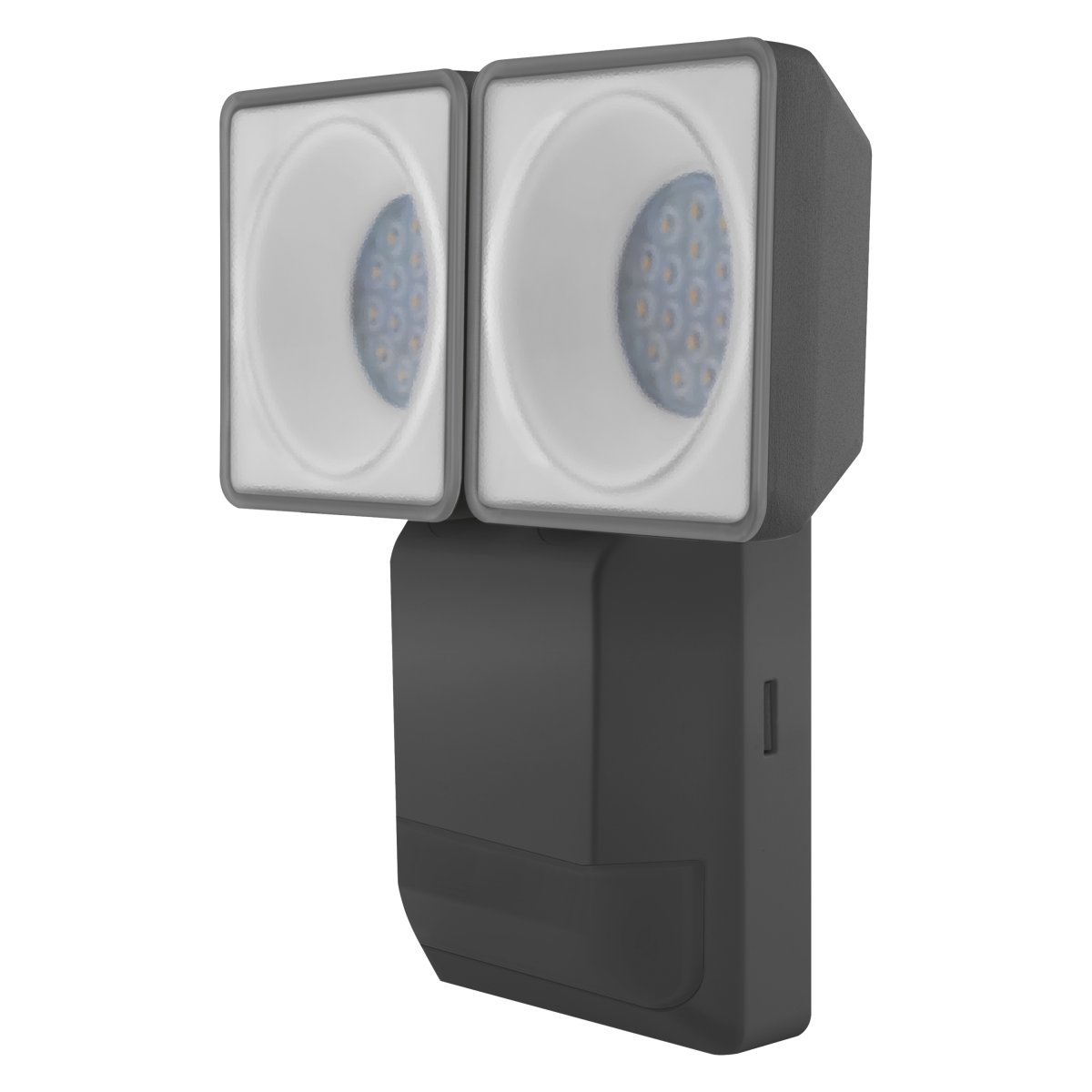 PRO Spot Sensor 16W Mörkgrå utelampa från Osram - Den inbyggda r&ouml;relse-&nbsp;och skymningssensorn g&ouml;r att lampan t&auml;nds automatiskt vid r&ouml;relse i m&ouml;rker, vilket ger b&aring;de s&auml;kerhet och energieffektivitet.