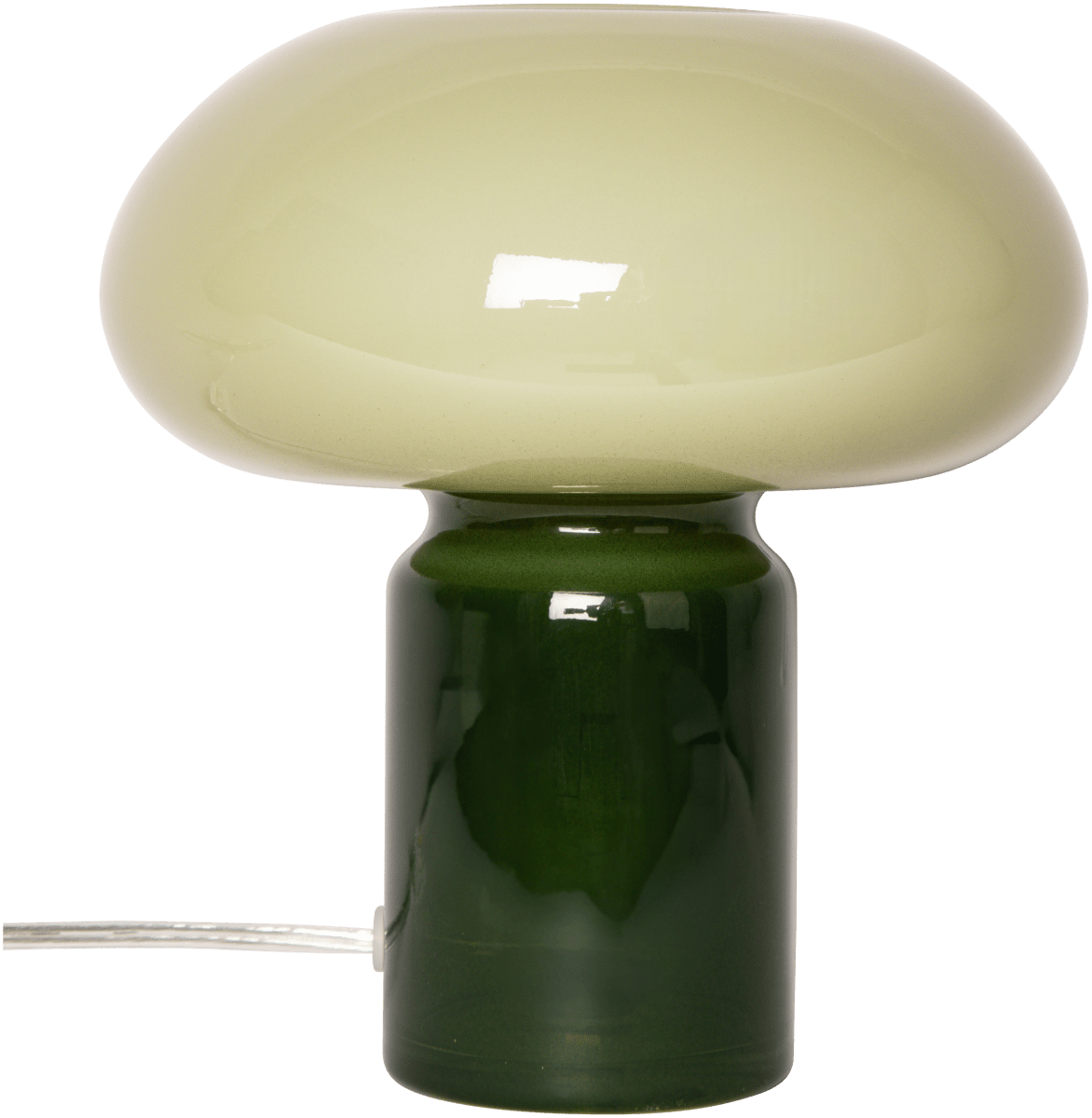 Glas 23cm Grön bordslampa från Eja - En dekorativ bordslampa med mjuka former och en stilren design helt tillverkad i glas.
