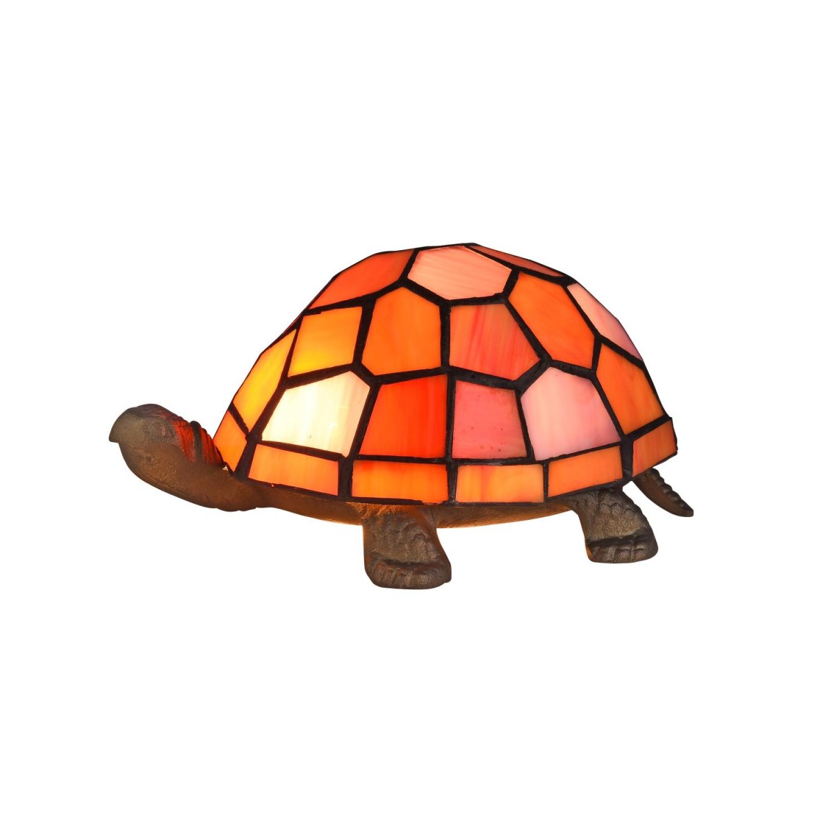Zoom bild av Sköldpadda 10cm Orange från Norrsken Design - &nbsp;Utg&aring;ngsmaterialet i produktionsprocessen &auml;r speciellt f&auml;rgat glas som sk&auml;rs till och slipas f&ouml;r att passa in i verket.