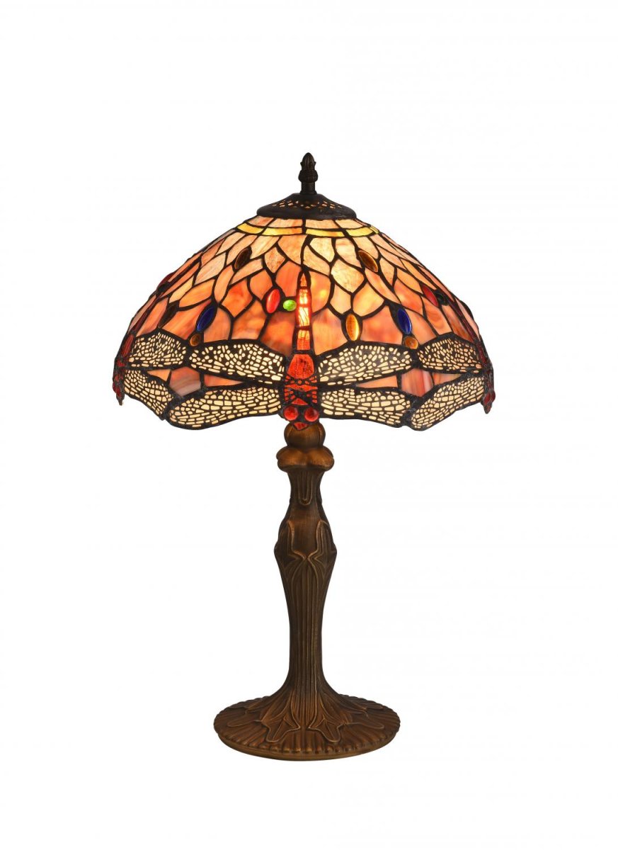 Zoom bild av Trollslända Ädelsten 48cm Flerfärgad från Norrsken Design - &nbsp;Utg&aring;ngsmaterialet i produktionsprocessen &auml;r speciellt f&auml;rgat glas som sk&auml;rs till och slipas f&ouml;r att passa in i verket.