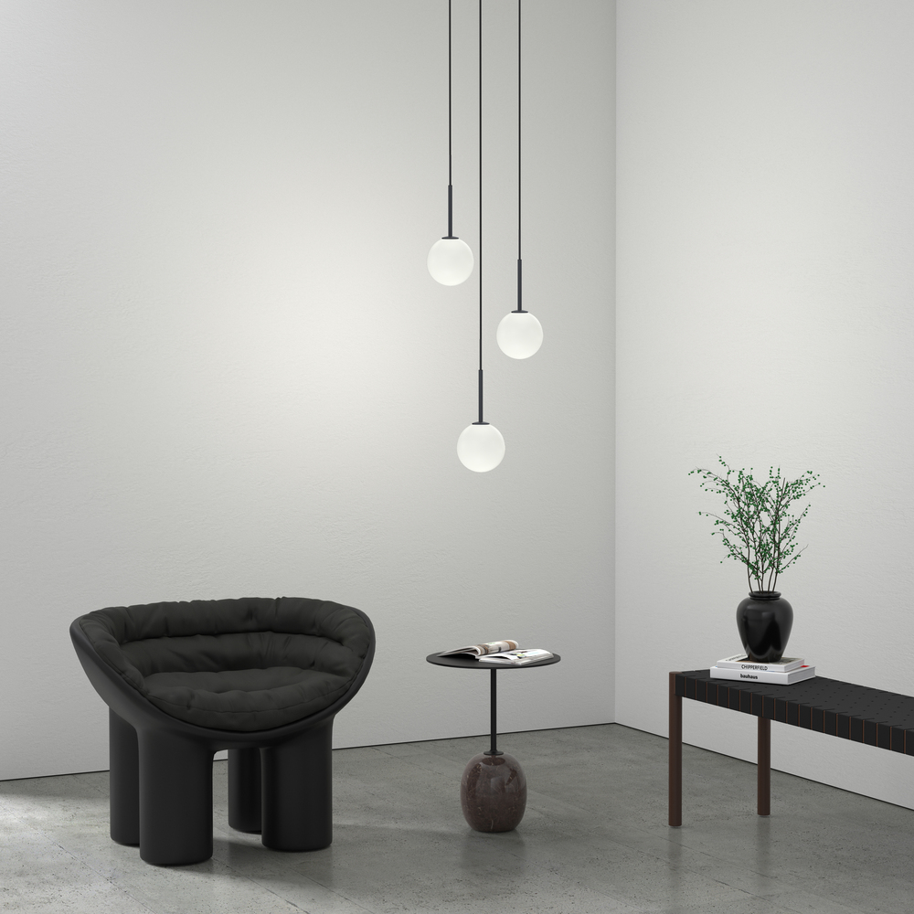 Ballon Ø14 Mattsvart taklampa från Herstal - Placera Ballon pendel i ditt vardagsrum som ett kluster eller k&ouml;k f&ouml;r att ge ditt hem en trendig, ungdomlig atmosf&auml;r och en str&aring;lande personlighet eller varf&ouml;r inte &ouml;ver nattduksbordet!