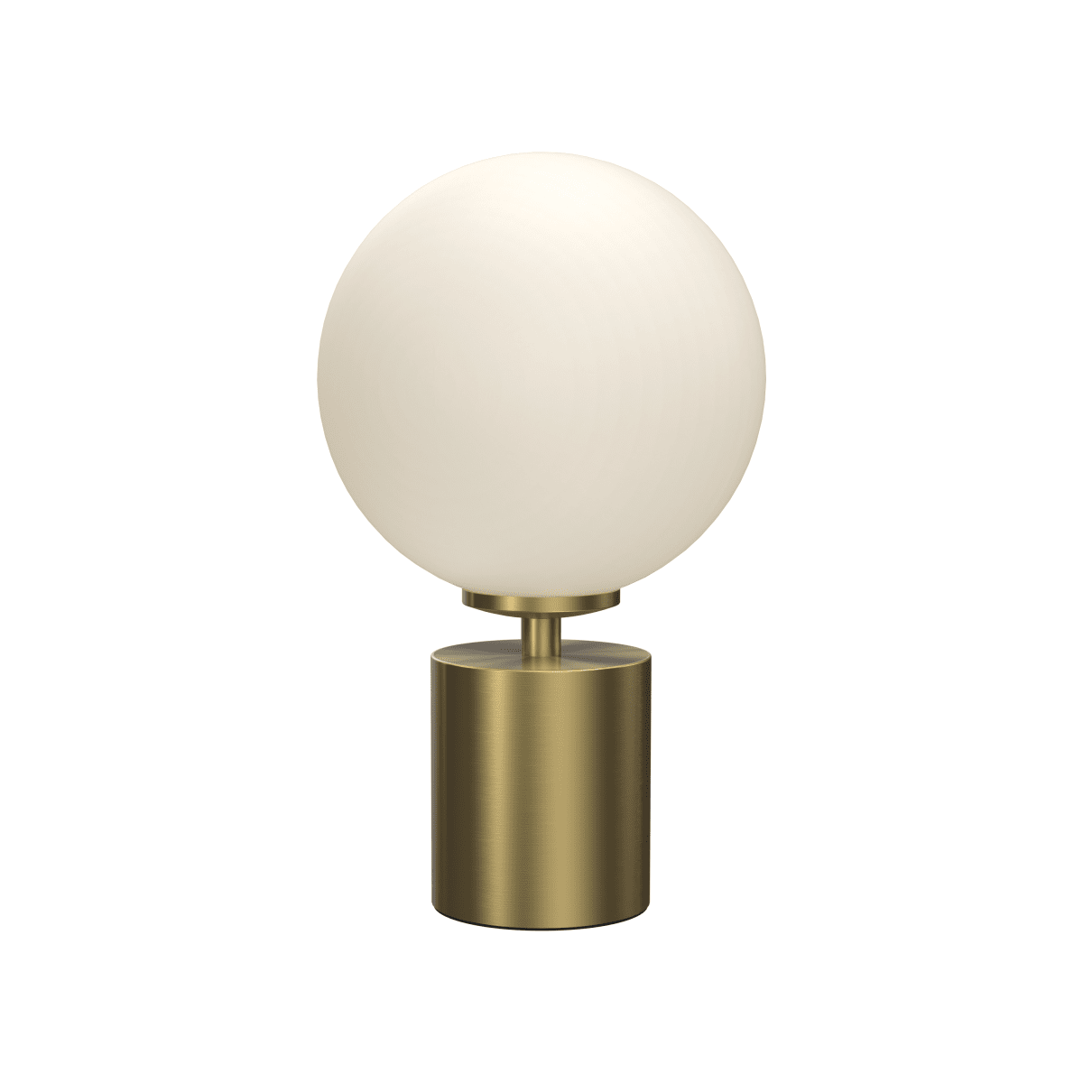 Ballon 24cm Mässing bordslampa från Herstal - Ballon &auml;r en elegant bordslampa med en stilren och tidl&ouml;s design som kombinerar metall i en vacker satin m&auml;ssingfinish med en rund sk&auml;rm av opalglas.