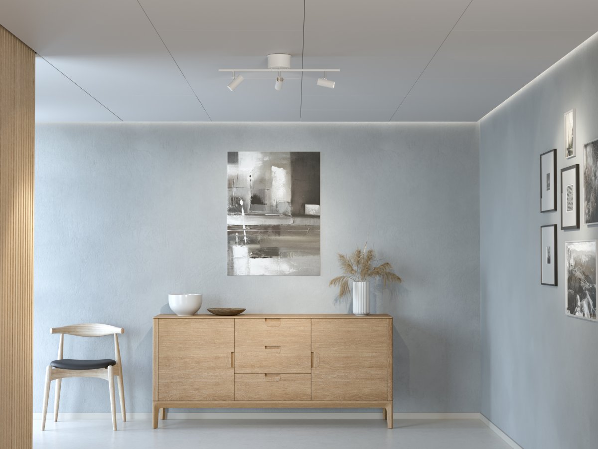 Cato 3 Mattvit spotlight från Belid - Cato skenan finns i olika varianter och f&auml;rger.