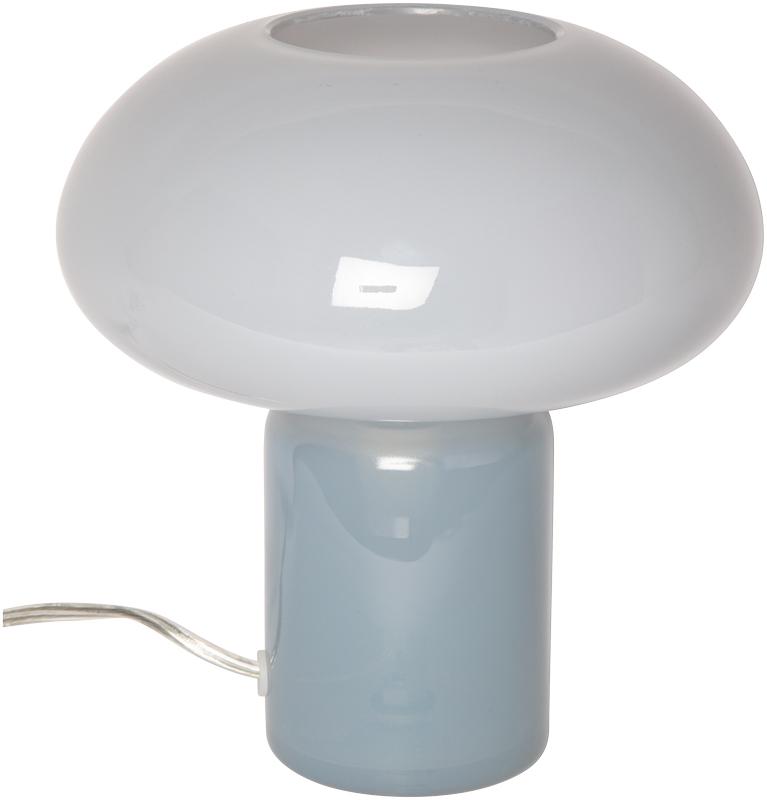 Glas 23cm Blå bordslampa från Eja - En dekorativ bordslampa med mjuka former och en stilren design helt tillverkad i glas.