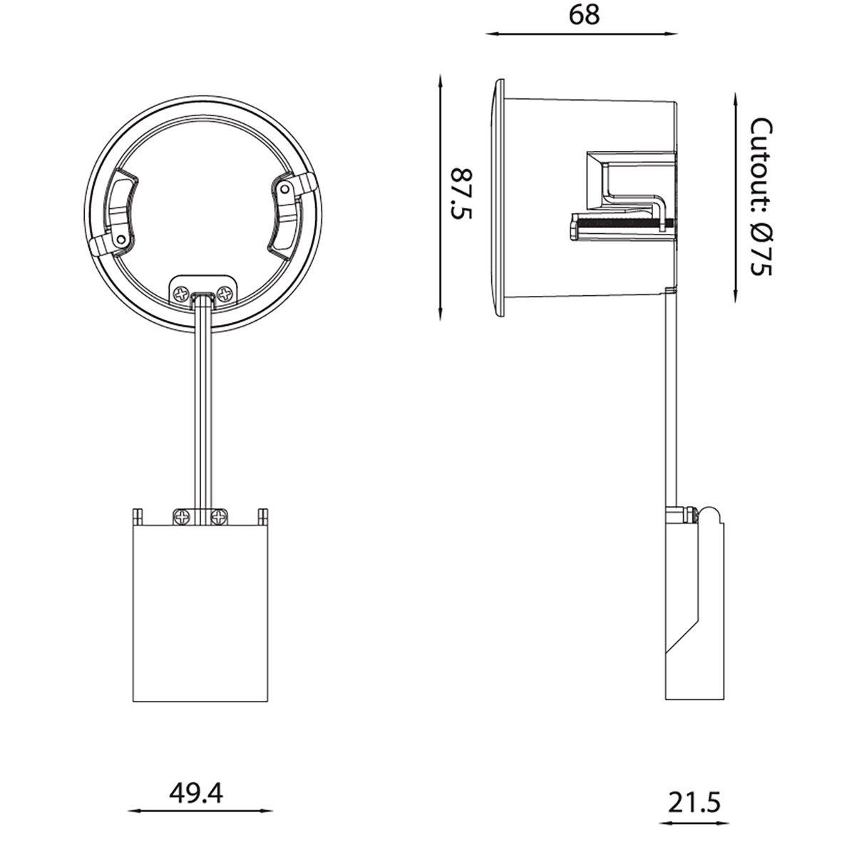 Tenny Downlight GU10 Vit från Designlight - Denna downlight &auml;r framtagen f&ouml;r ljusk&auml;llor med GU10-sockel och ger dig full flexibilitet att sj&auml;lv v&auml;lja ljusk&auml;lla utifr&aring;n &ouml;nskad ljusstyrka och ljustemperatur.