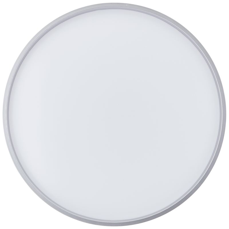Britt Ø48 Silver plafond från Brilliant - Ut&ouml;ver detta har Britt b&aring;de nattljus och timerfunktion, vilket g&ouml;r den extra praktisk i exempelvis sovrum och barnrum.